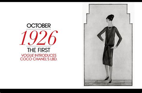 chanel little black dress history|little black dress vogue 1926.